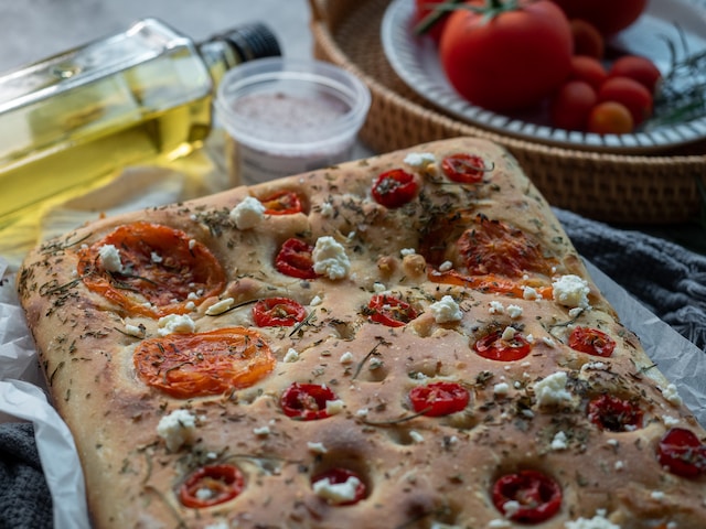 Cheat’s cheesy focaccia